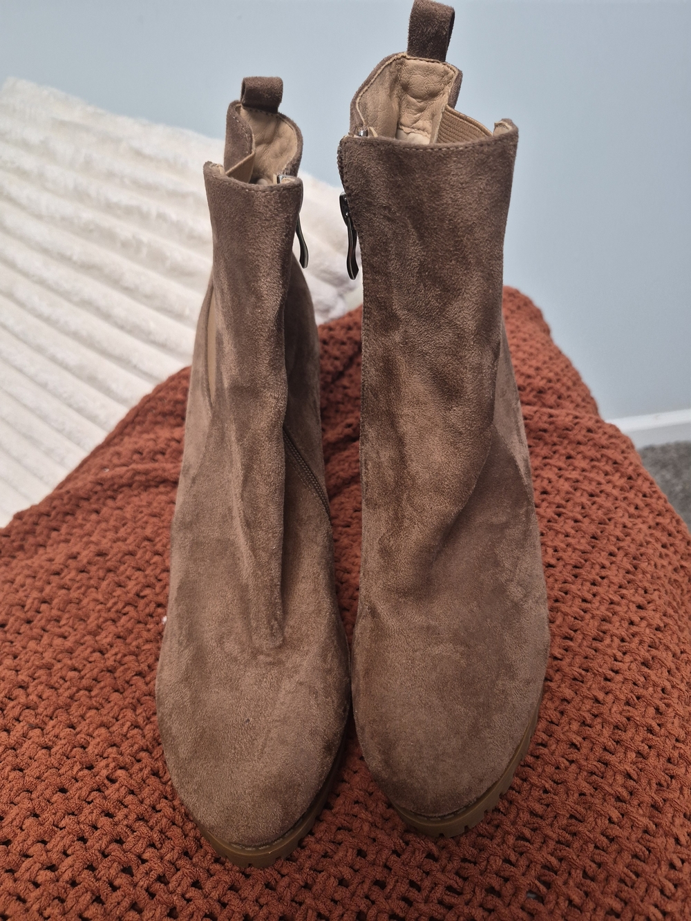 Brown Suede Women's Ankle Boots - Classic Stylish Booties